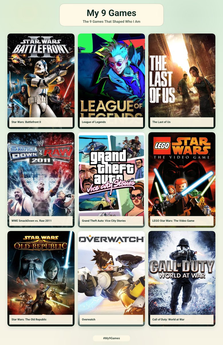 dcshoes0630's tweet photo. My 9 Games https://t.co/IT0vsNcVMh