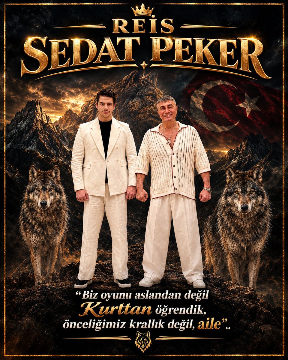 sedatpsevtplgu's tweet photo. "Biz oyunu aslandan değil
Kurttan öğrendik,
önceliğimiz krallık değil, Aile"..

BİR UMUTTUR YAŞAMAK 
#Reis #SedatPEKER #ReisSedatPEKER
🎗 @sedat_peker https://t.co/hyY5Ac9L4o