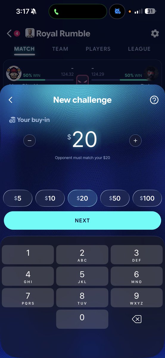 lukesawhook's tweet photo. Holy hell you can now bet money against your buddy on @SleeperHQ in your fantasy matchup as a friendly wager?????

Sleeper is the Mamdani of fantasy apps dude this is so sick https://t.co/YF995Sr6AU