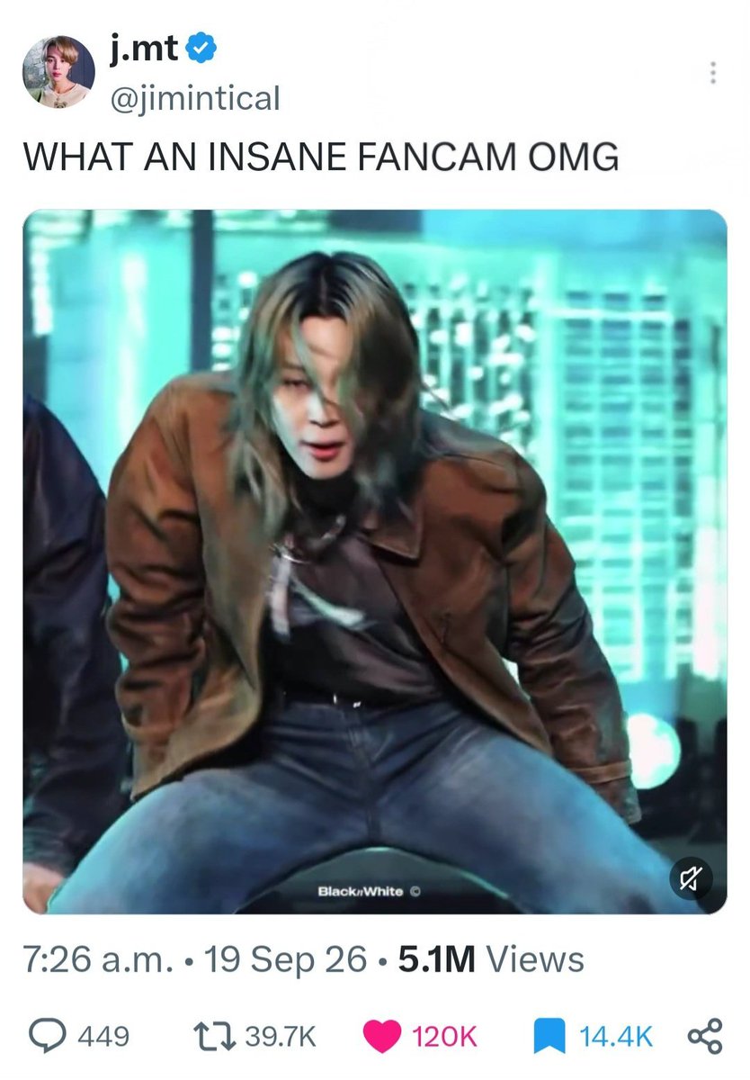 info_jimin's tweet photo. HIT ATRÁS DE HIT! Uma  fancam do #JIMIN no iHeartRadio Festival, atingiu mais de 120mil curtidas e 5,1 milhões de visualizações em apenas um dia, aqui na plataforma X.

Ninguém consegue passar por esse video e não parar pra assistir. 🤭

JIMIN JIMIN
JIMIN NO IHEARTRADIO FESTIVAL
JIMIN X IHEART FESTIVAL
#JIMINxIHeartFestival
#JIMIN_IHEARTRADIO
#JIMINonIHeartRadioMusicFestival
