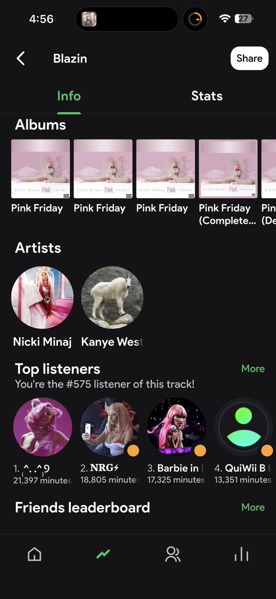barbz_kitten420's tweet photo. More music listening accomplishments #barb #NickiMinaj #Onika https://t.co/92L0Vf5udv