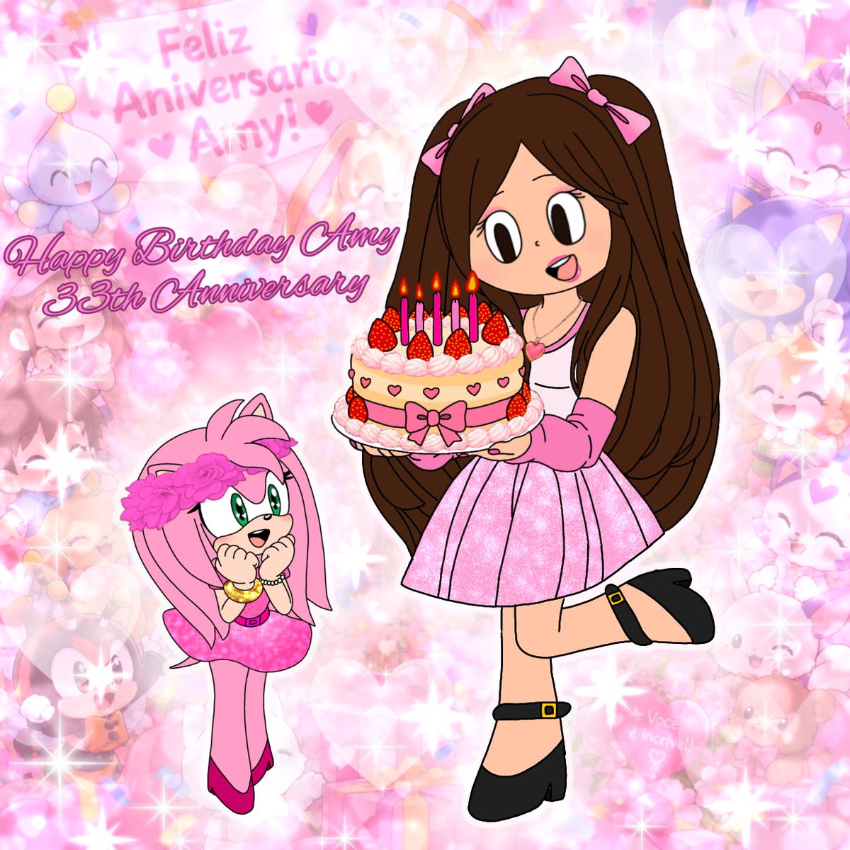 Httpsisaahsweet's tweet photo. •♡from yesterday♡•
Happy birthday Amy, I love you so much my cute pink hedgehog. Have a wonderful day just like your heart my baby!!🌹🫶🏻💕✨
#sonicthehedgehog #amyrose #asaventurasdeisa #isavieira #crossover #fanart #drawingbyme #viral #viralpost #cute #softvibes https://t.co/qzrbvU8wiE