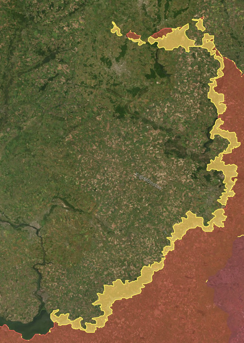 M0nstas's tweet photo. The Reach Surplus

By late September, RIA's map claimed roughly 6,000 km² more territory than DeepState's. A gap that size can't be explained by reporting lag or a few disputed villages, so everyone now brings their own theory. Mine will follow the framework defined in sponge defense, fracking assault, control decay and expandable ivanZ nature.