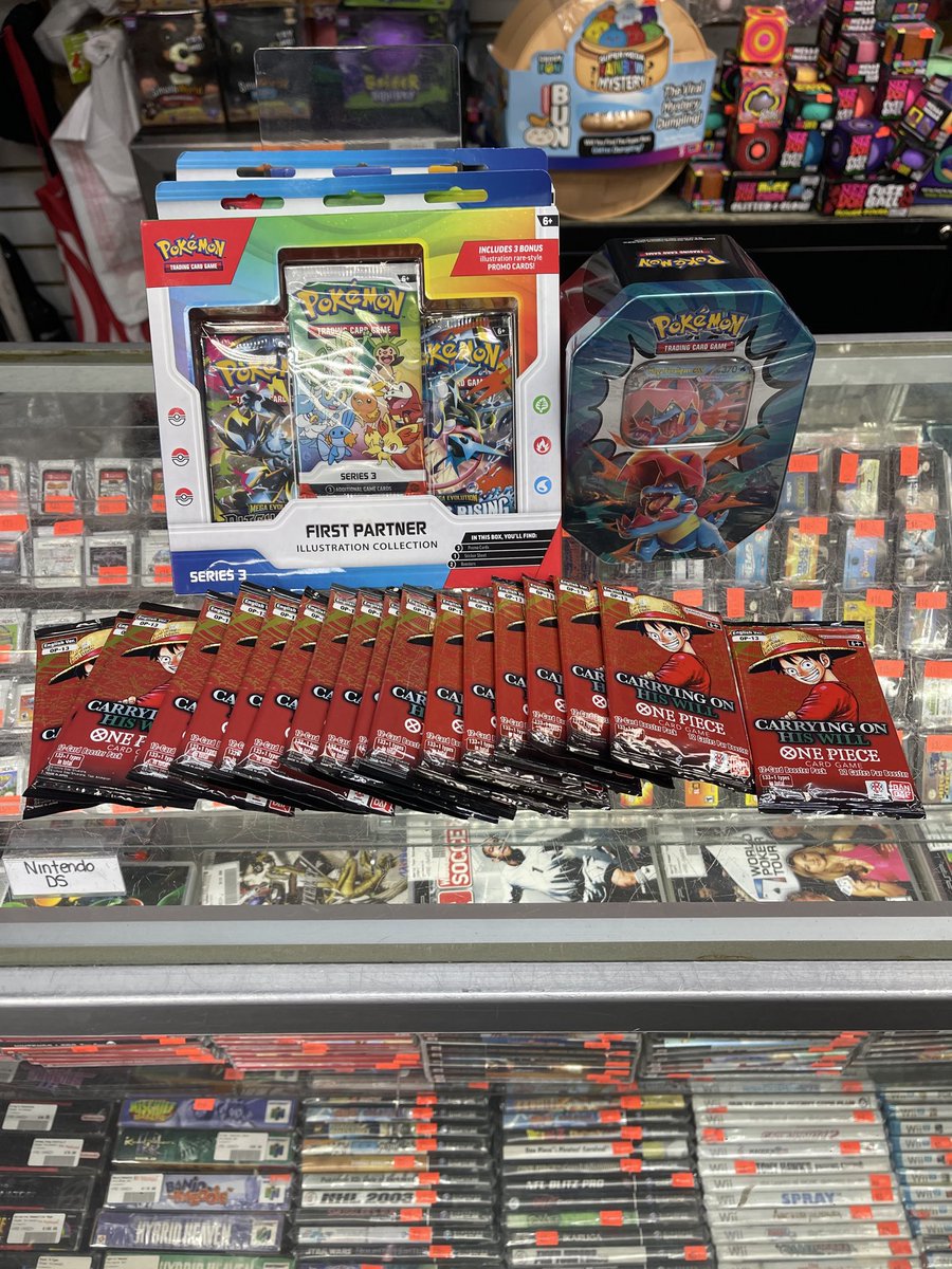 bklynvideogames's tweet photo. Now available. #Pokemon #FirstPartner #OnePiece and more… https://t.co/MGayFlecsX