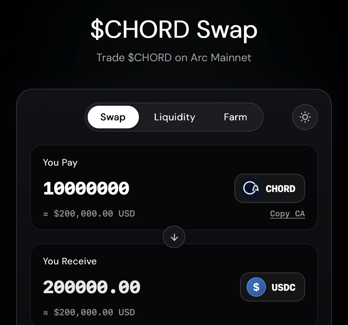 ChordArc's tweet photo. Chord update!!!

We've added an extra $200,000 in $CHORD to the airdrop pool for everyone

⚠️Pool is FCFS

visit : https://t.co/GCamTrtw1e
Connect & Claim

Trading goes live 28th September 10:00 AM (EST)

( We pushed an update on the website in preparation for trading ahead of 28th )

Need more $CHORD?

Retweet & comment wallet address under this tweet we would airdrop randomly