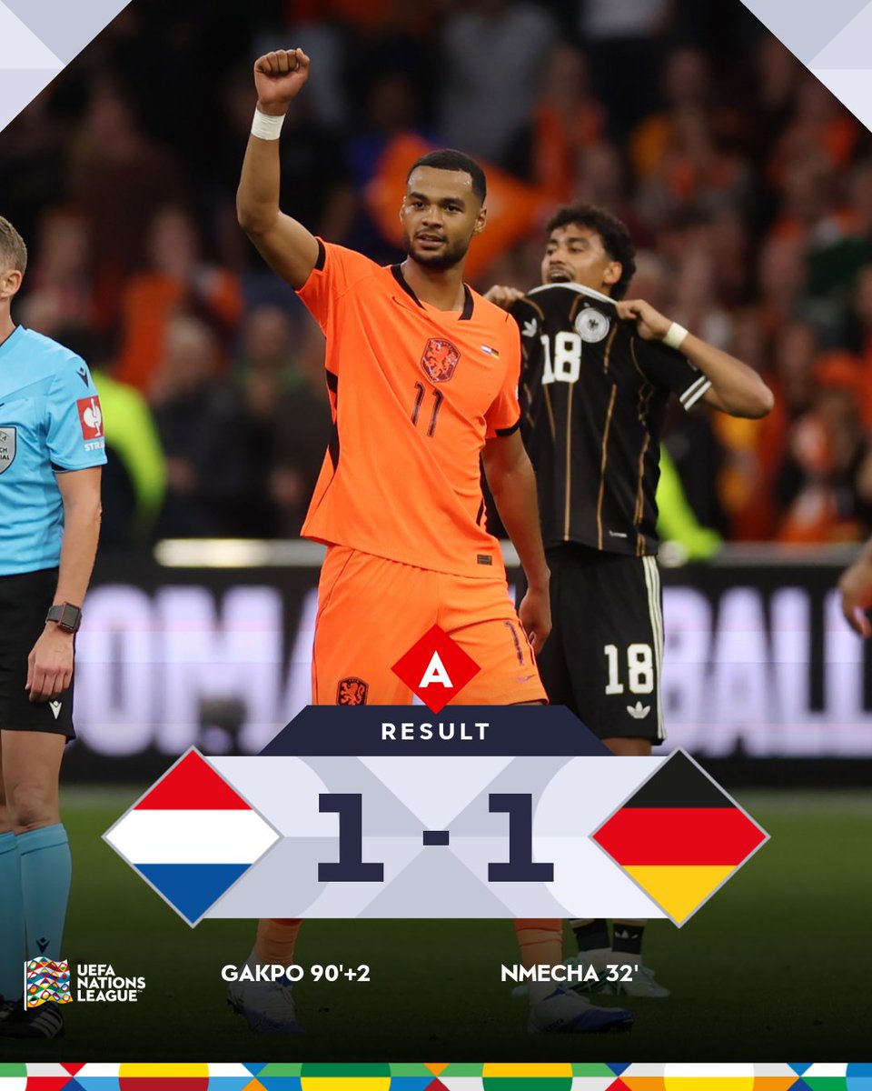 UEFAEURO's tweet photo. Cody Gakpo grabs a late point for Netherlands 💪

#NationsLeague https://t.co/RBmWQ7yZPZ