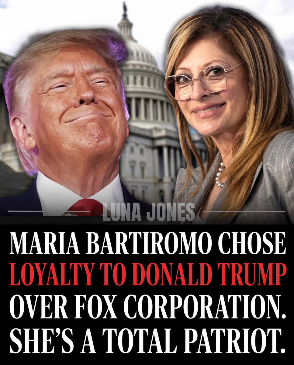 Luna_Jones79's tweet photo. MARIA BARTIROMO IS GETTING PRAISE FOR STANDING BY DONALD TRUMP EVEN WHEN IT PUT HER AT ODDS WITH FOX CORPORATION.

Her supporters see it as a sign of loyalty and conviction rather than putting corporate interests first.

DO YOU RESPECT BARTIROMO FOR STANDING HER GROUND? https://t.co/aaxwi3cBRO