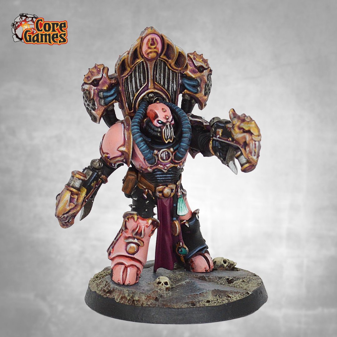 CoreGamesEvents's tweet photo. Emperor’s Children Lord Discordant ready to lead the sonic chaos on the tabletop. Painted to a clean tabletop standard in classic pink & black! 🔊🎶⚡️
DM for commission inquiries! 🎨📩
#Warhammer40k #PaintingWarhammer #EmperorsChildren #ChaosSpaceMarines https://t.co/zoaPk2L6Nm