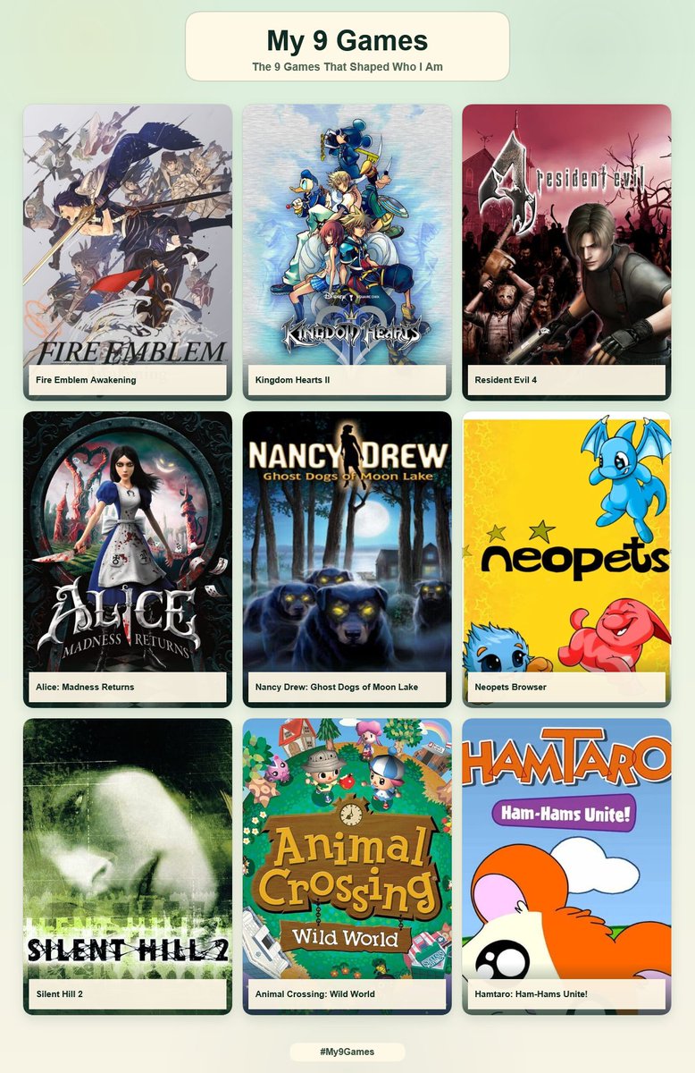 _switchee's tweet photo. i had to also do the games/anime that shaped my life thing that everyone is doing and wow do you think i like magical girl anime https://t.co/ofACzVHjbZ