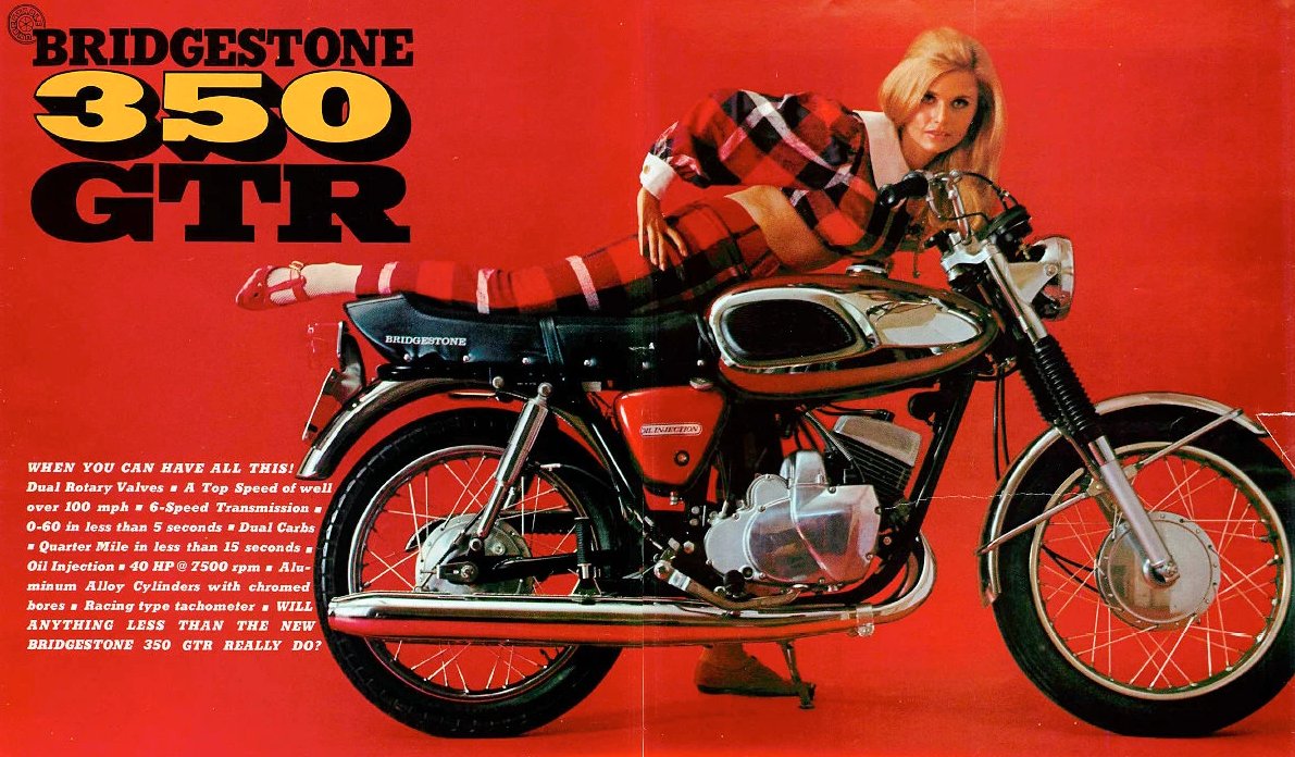 Moto_History's tweet photo. The 1967 Bridgestone 350 GTR was one of the most advanced 2 strokes of its time.  #japanesemotorcycles  #twostrokemotorcycles  #faststreetbike  #motorcycleengineering  #collectablemotorcycles https://t.co/csoZf9uaFm