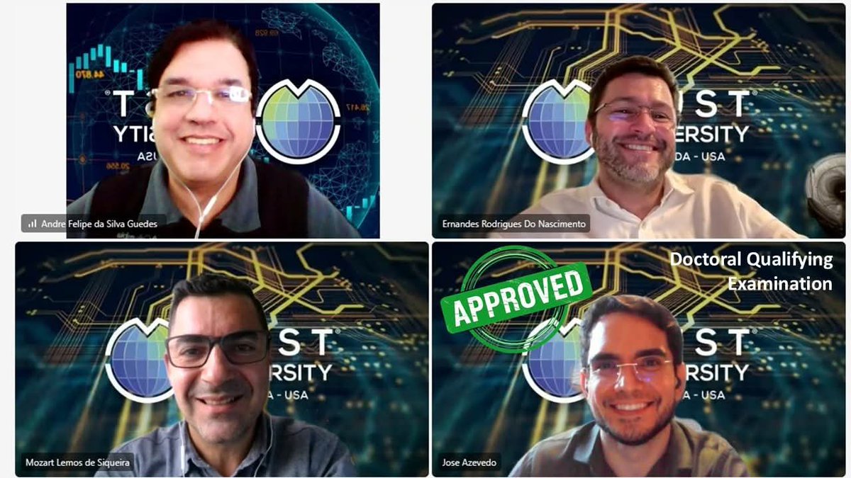 afguedes's tweet photo. 🎓 Parabéns, Victor e Marcos!

É uma grande satisfação celebrar a aprovação de vocês no Doctoral Qualifying Examination da MUST University! 👏

Essa importante conquista representa o reconhecimento da dedicação, do empenho e do compromisso de vocês com a pesquisa científica!! https://t.co/4wiQElPyuk