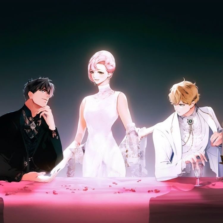 AntoniaVonN's tweet photo. Nojershu in all the official arts! Seriously, every time Orka draws these three together, it’s amazing 🤍🤍🤍 https://t.co/jTTFmBqKw2