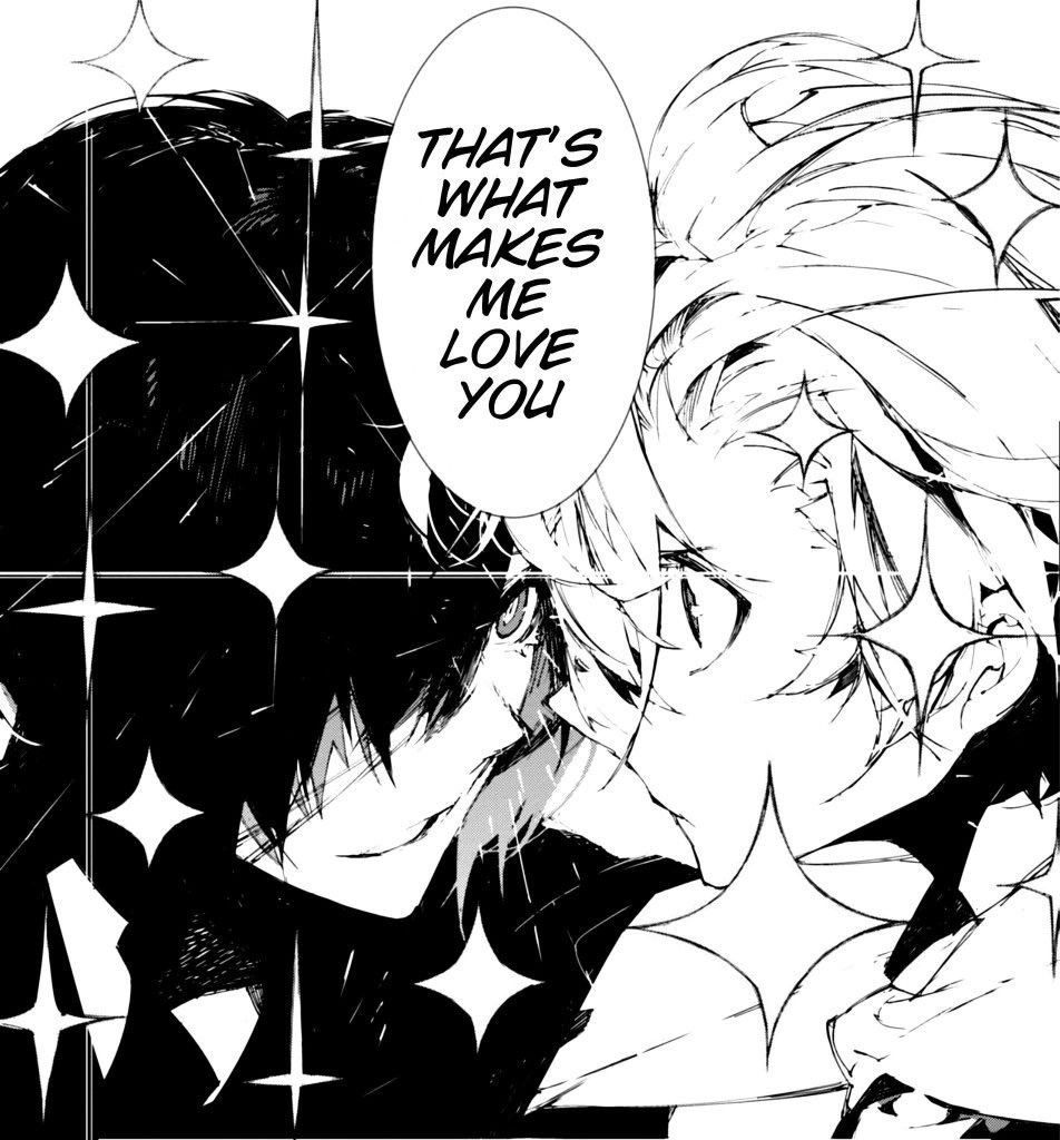 spinnerani's tweet photo. Dazai asking Verlaine why he’s so obsessed with Chuuya has to be the funniest shit ever. Bro you CANNOT talk Mr. I-know-Chuuya’s-breathing-patterns https://t.co/oHNHvscTVf