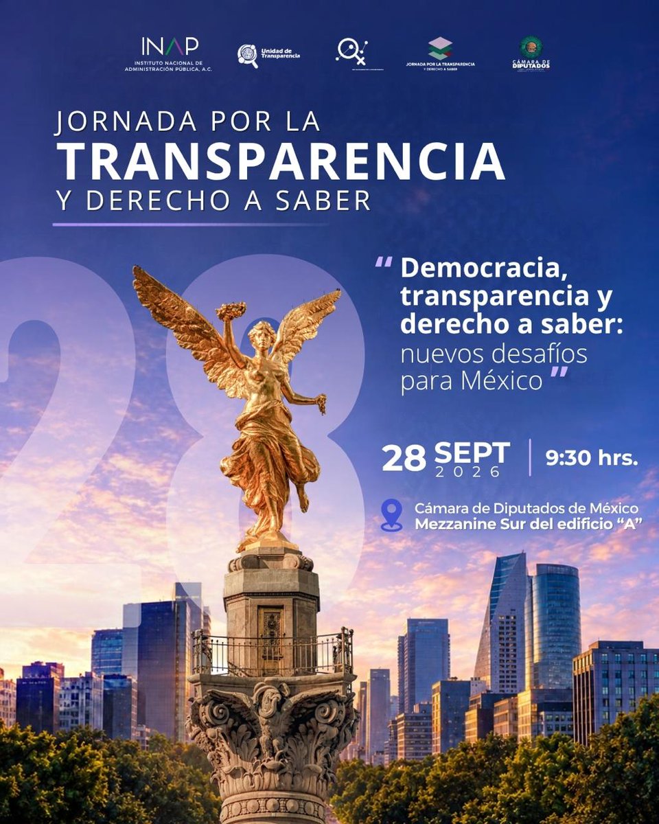 JaimeCerdio's tweet photo. 📍 El próximo lunes, 28 de septiembre, en el marco del Día Internacional del Acceso a la Información, participaré en el evento “Democracia, transparencia y derecho a saber: nuevos desafíos para México”, en la @Mx_Diputados. 

Junto a destacadas colegas, formaré parte del diálogo magistral “El derecho de acceso a la información ante el nuevo modelo institucional de transparencia en México”, un espacio para reflexionar sobre sus desafíos y las capacidades institucionales necesarias para garantizar plenamente este derecho.

Agradezco a la Cámara de Diputados y, especialmente, a la Dra. @IleanaHidalgoR, titular de su Unidad de Transparencia, por la invitación y la oportunidad de contribuir a esta agenda.

#DerechoASaber #Transparencia #AccesoALaInformación #Democracia #CámaraDeDiputados