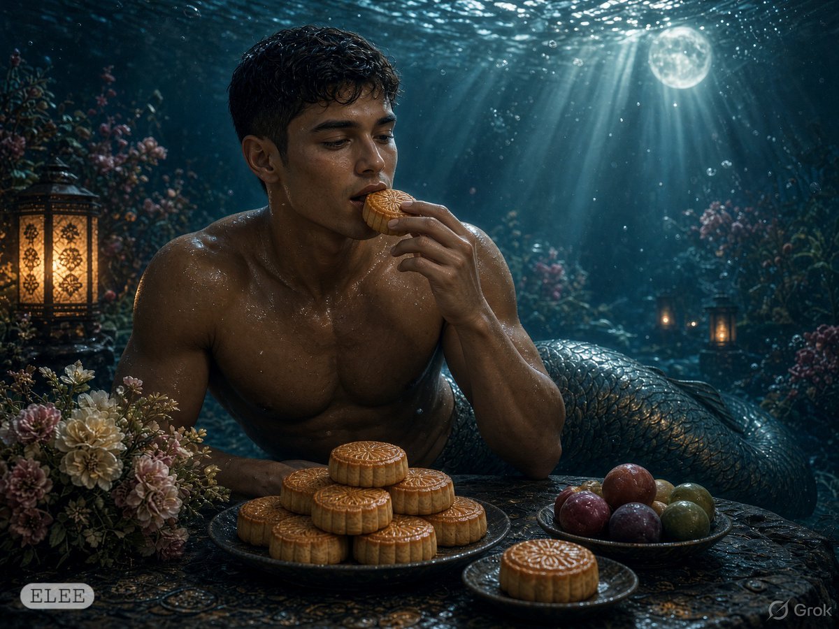 EdwardleeStudio's tweet photo. 🌕🥮

#AIArt #Merman #Fantasy #MidAutumnFestival #MoonFestival #HappyMidAutumnFestival https://t.co/OFNCZwbAF8