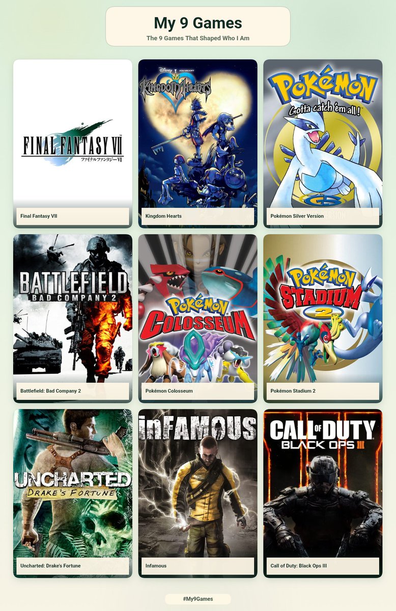 Sorastonez's tweet photo. 9 games that shaped who I am https://t.co/GvMoe24HyO