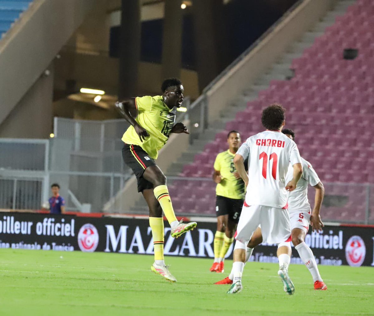 DNyeko's tweet photo. FT: Tunisia πΉπ³ 1-1 Uganda πΊπ¬
Full time thoughts
β Defense caught napping from a corner as Adem Arous was unmarked and put the Carthage Eagles in front.
β Nathan Asiimwe had an impressive @UgandaCranes
with an assist
β Denis 0nyango made crucial saves in the dying minutes especially after Rogers Mato 's stunning equaliser
β James Bogere with a brilliant cameo
β Toby Sibbick solid in defense.
#TUNUGA #TotalEnergiesAFCON2027 #AFCON2027Q #AFCON2027Qualifiers
@FTF_OFFICIELLE @OfficialFUFA