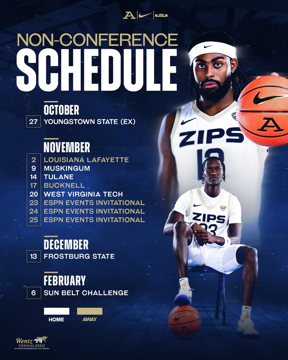ZipsMBB's tweet photo. 👀 Akron Men’s Basketball Unveils 2026-27 Nonconference Hoops Schedule 🔥

📰 https://t.co/jr3T03udte
🎟️ https://t.co/6uptGQKpIM

#GoZips 🦘 #MakeTheClimb https://t.co/A9rdUvmgiq