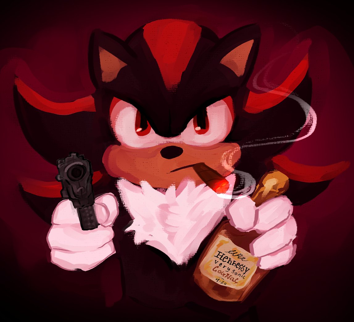 VelvetOnMain's tweet photo. Sonic from shadow with the blick, henny, AND THAT EVIL EDAMAME 

commission for a friend! https://t.co/zWOeSBEf9y