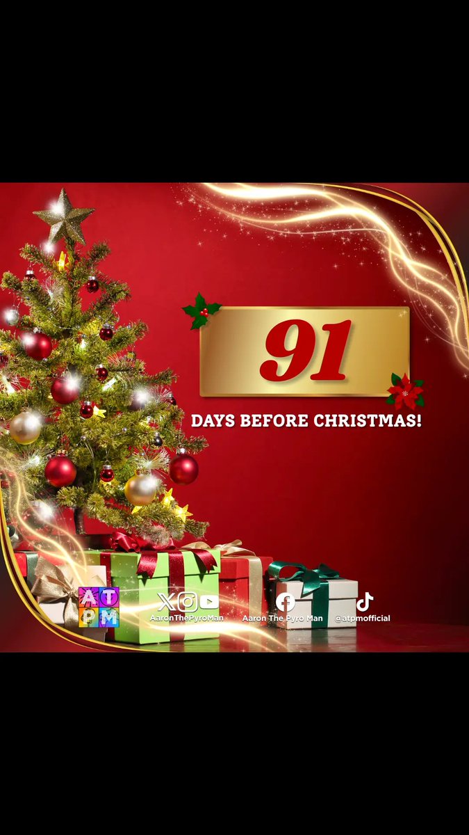 AaronThePyroMan's tweet photo. 91 DAYS LEFT BEFORE CHRISTMAS! 🎄☃️⭐

#christmasiscoming #christmascountdown https://t.co/8de6mFH0lq