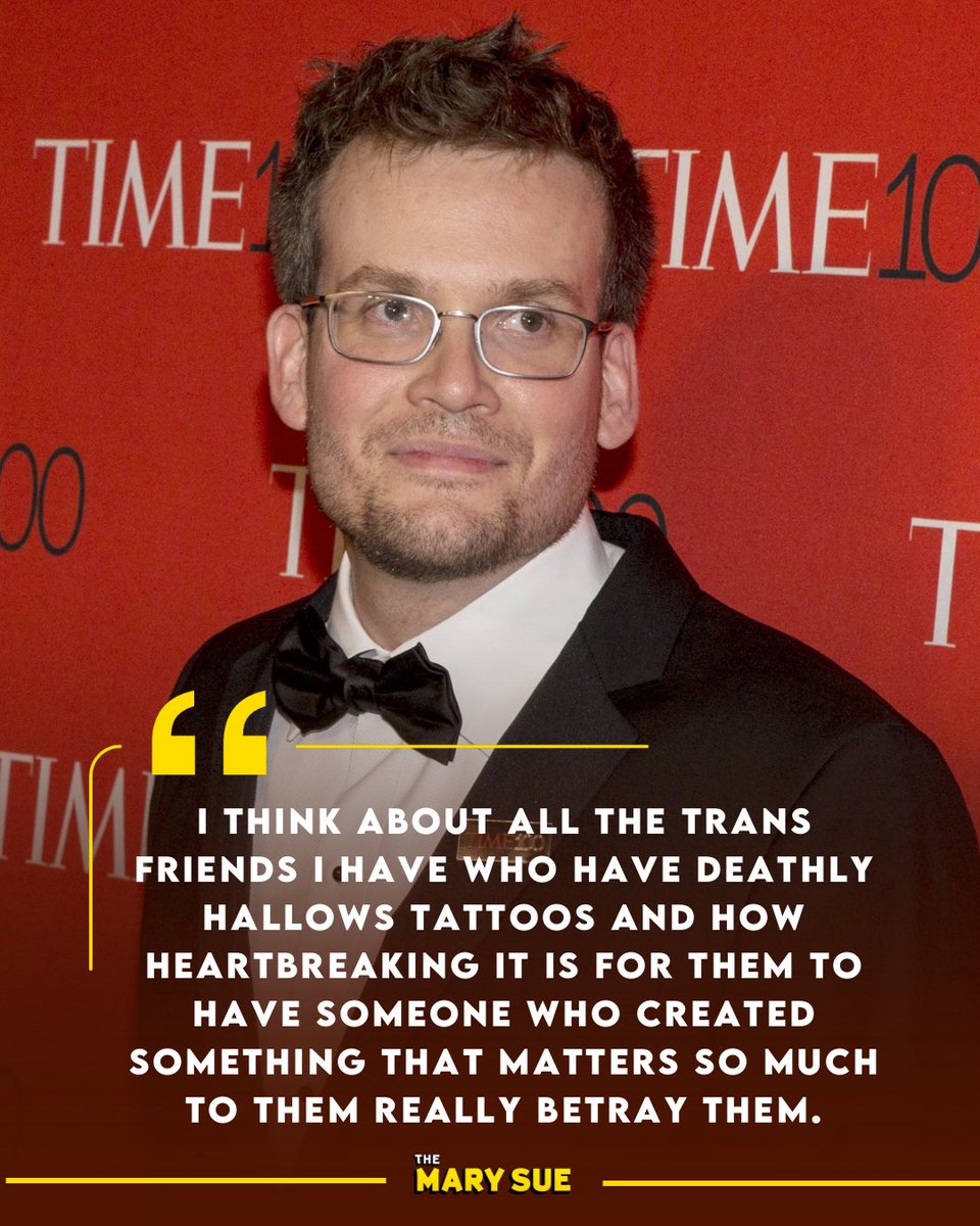 TheMarySue's tweet photo. In a new Vanity Fair interview, John Green addressed Rowling’s continued anti-trans activism, saying that “supporting her work now is directly supporting efforts at the erasure of trans people.”

Green was also asked whether he’ll watch HBO’s upcoming Harry Potter series. His answer? “No. No. No.”