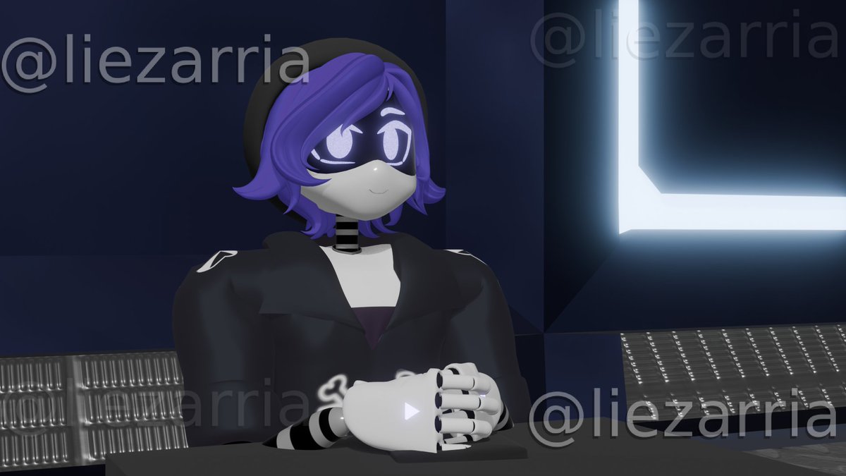 liezarria's tweet photo. 2nd short almost done but look at this silly pose lol. I want her jacket to have softer shoulders but it's there for now #uzi #b3d #murderdrones https://t.co/c19rFPZyiY