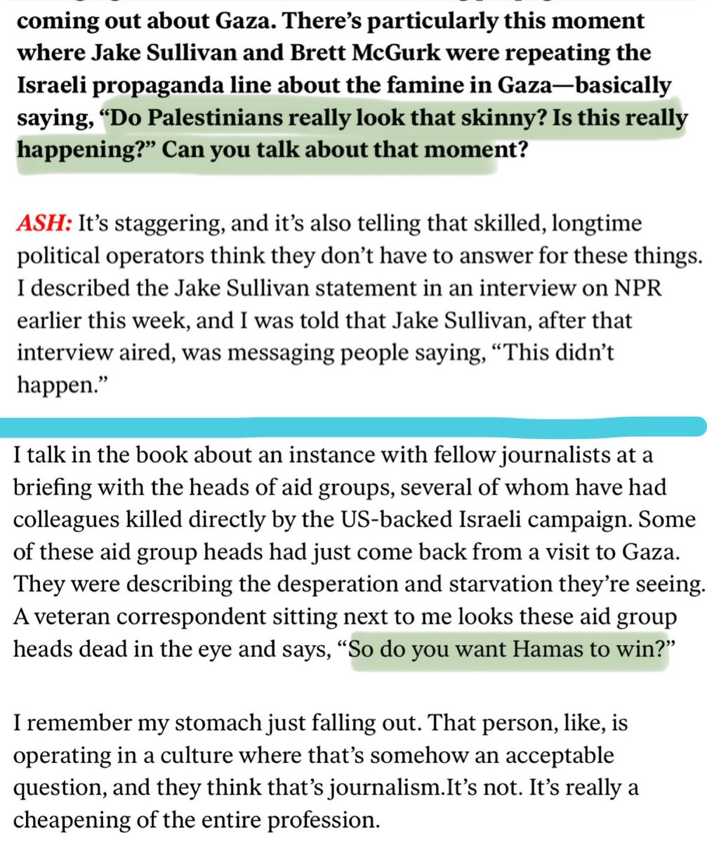 oelayat's tweet photo. The alleged custodians of the rules-based order (Sullivan, McGurk and Lew) debated whether starving Gazans “really looked that skinny” A veteran reporter skipped the debate: even if they are, who cares? "So do you want Hamas to win?" https://t.co/h8ZfMT2Cso