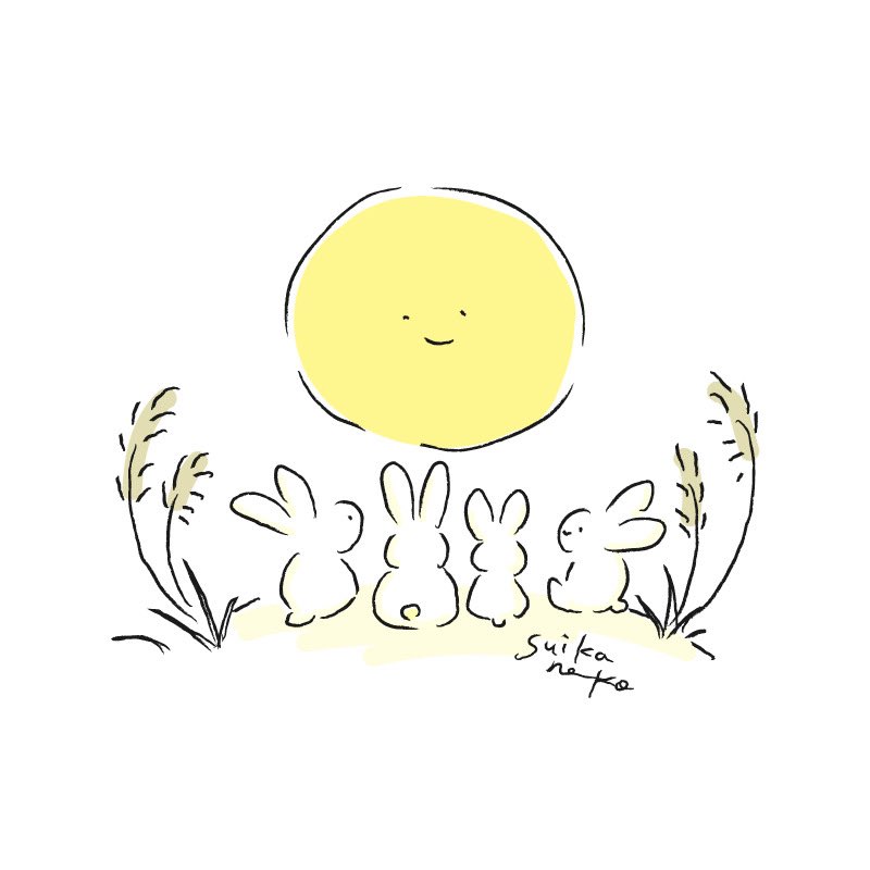 suikaneko2's tweet photo. お月見🌕🐇✨ https://t.co/5BhDfJk57h