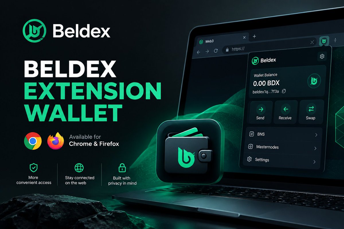 loho_a's tweet photo. Yesterday, I spent some time reading through @BeldexCoin’s roadmap and gladly came across the Browser Extension Wallet.

Wallets are becoming a bigger part of how people interact with Web3, so bringing wallet functionality directly into the browser makes sense.

Beldex is building an extension for Chrome and Firefox that can make accessing wallet functionality more convenient while users are on the web.

It’s worth noting that this isn’t live yet. The Browser Extension Wallet is currently in Beldex’s internal security audit phase.

What caught my attention is how it fits into the bigger picture.

The Beldex Wallet already handles BDX transfers, BNS purchases, and masternode registration. The extension adds another access point, while Beldex is also working toward its EVM-based ecosystem.

I didn’t think of this as just another wallet release. It’s another piece being added to the infrastructure around Beldex’s privacy and interoperability roadmap.