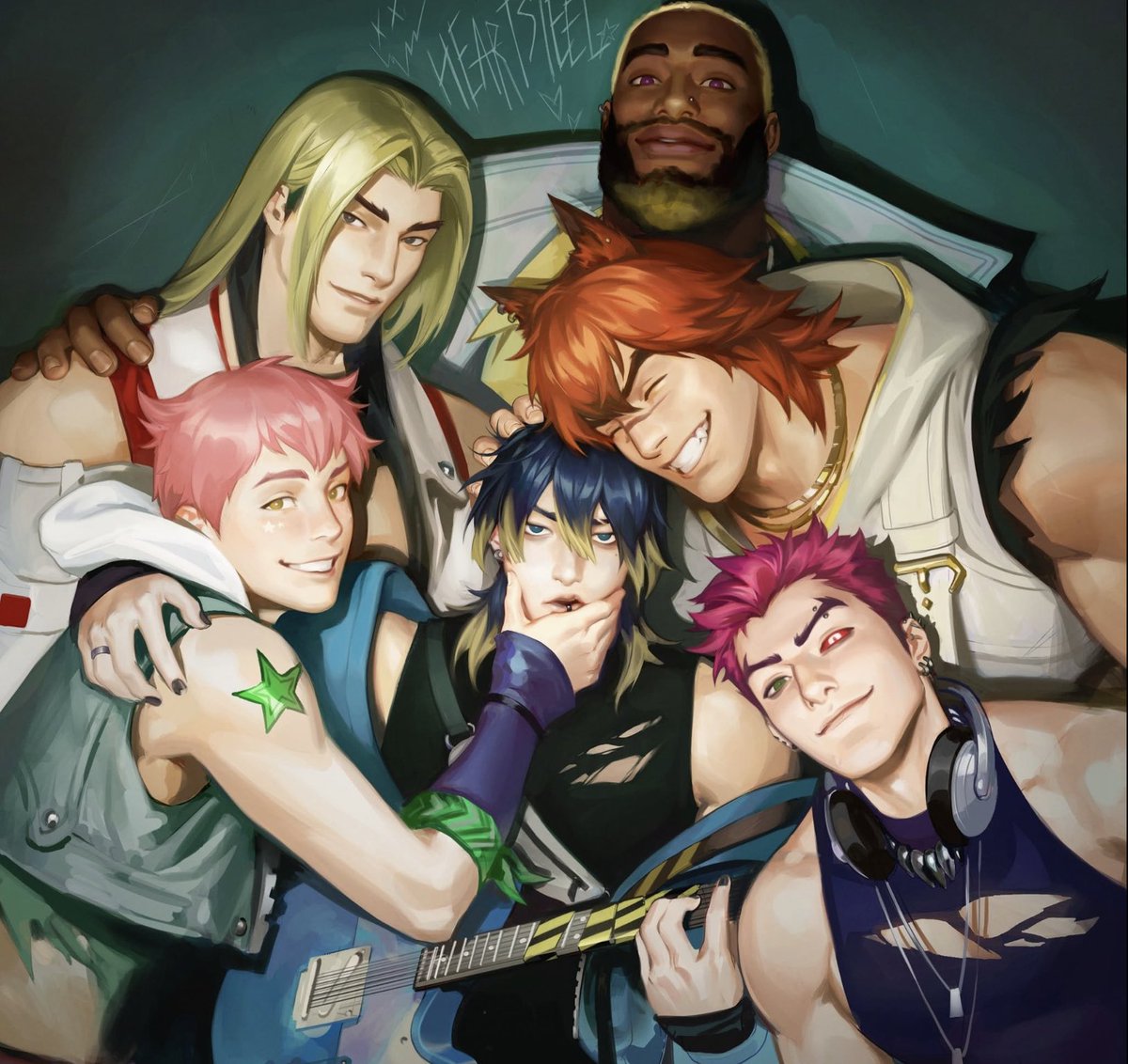 Qarzt_'s tweet photo. I'm still crying 
at times like these, I hate how bad I'm at expressing my emotions into words the most.
I love you Heartsteel thank you for being each other's family   and giving me happiness https://t.co/9AAJVpT0Mg