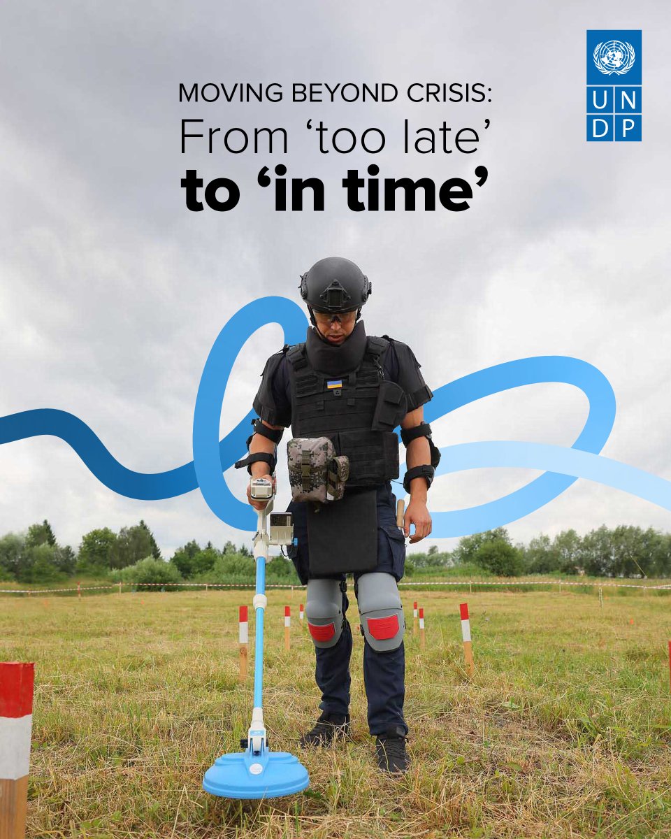 UNDP's tweet photo. Recovery doesn't have to wait for the crisis to end. 🔄 

🏥 Keep essential services running.
💼 Restore livelihoods.
🏛️ Strengthen local systems.

Even mid-crisis, UNDP helps cut dependency and speed up recovery. https://t.co/rpvKavuLav

#MovingBeyondCrisis #UNGA https://t.co/ZkNKKrvkcG