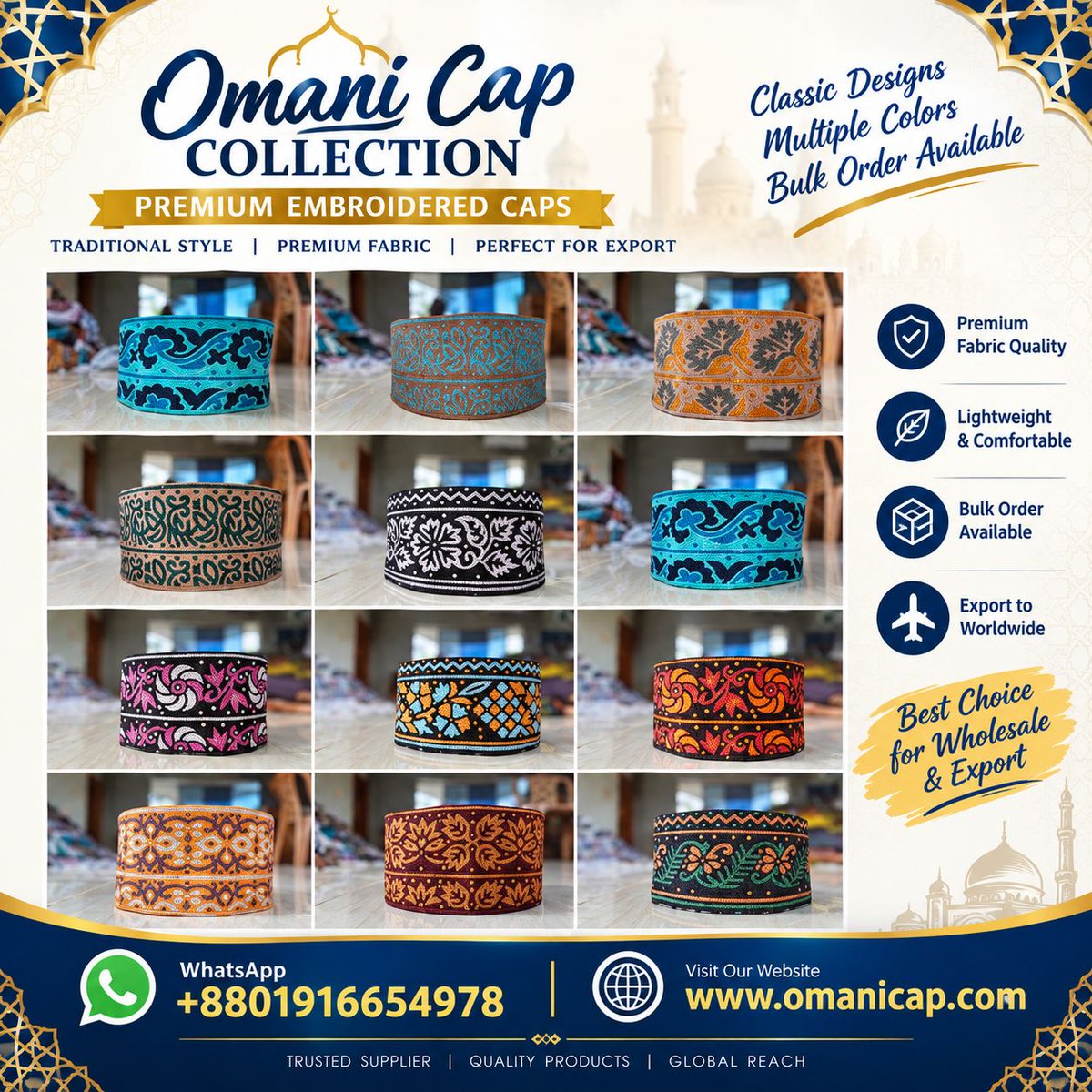 masidur1000's tweet photo. Omani cap manufacturer and Supply whatapp:+8801916654978 https://t.co/I5NP9ekQar #kumma #tupi #cap #muslimtupi #Omanicap #muslimcap https://t.co/wrkc2aYvrd