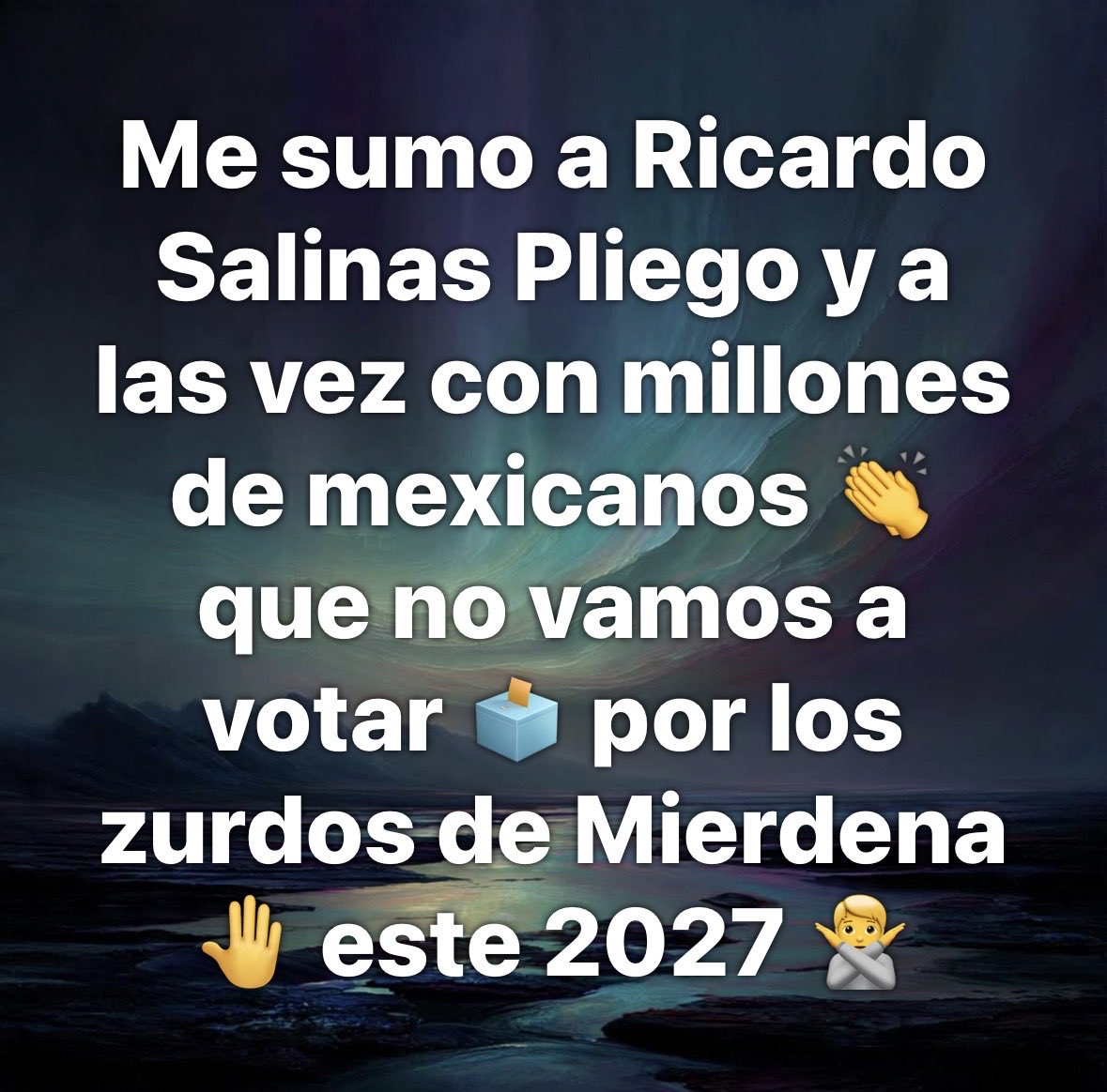 fzavala12's tweet photo. Quien se suma con el Tío Richie 
@RicardoBSalinas 
Para NO VOTAR por los zurdos de mierda en el 2027 
Me sumo y tu ? https://t.co/eLF8qbK1Kp