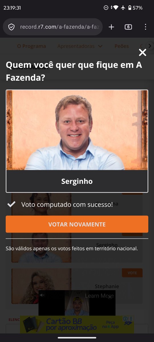 blaXfemea's tweet photo. #FicaSerginho

#EliminaçãoAFazenda https://t.co/yyL1lNFPJA