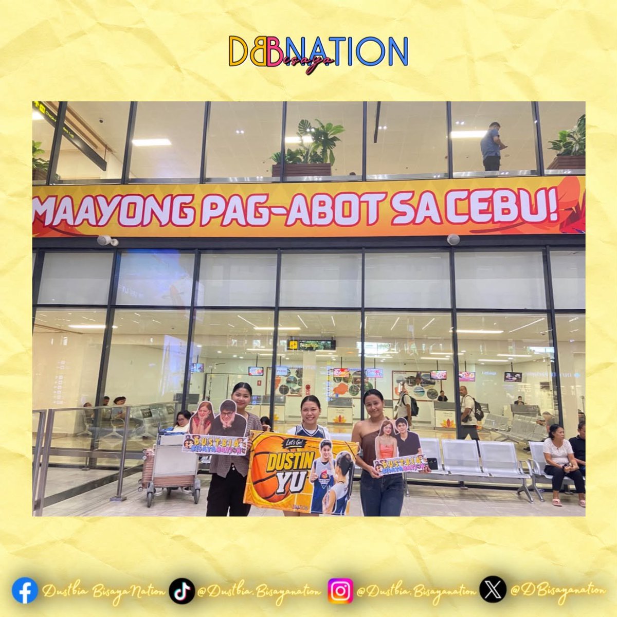 DBisayanation's tweet photo. Team Airport is ready! 💛🥰

We can’t wait to see you again, Dustin Yu! We’re so excited to welcome you back and show you just how much love and support you have from all of us. 🥹💛 https://t.co/1QaPT9nwvF