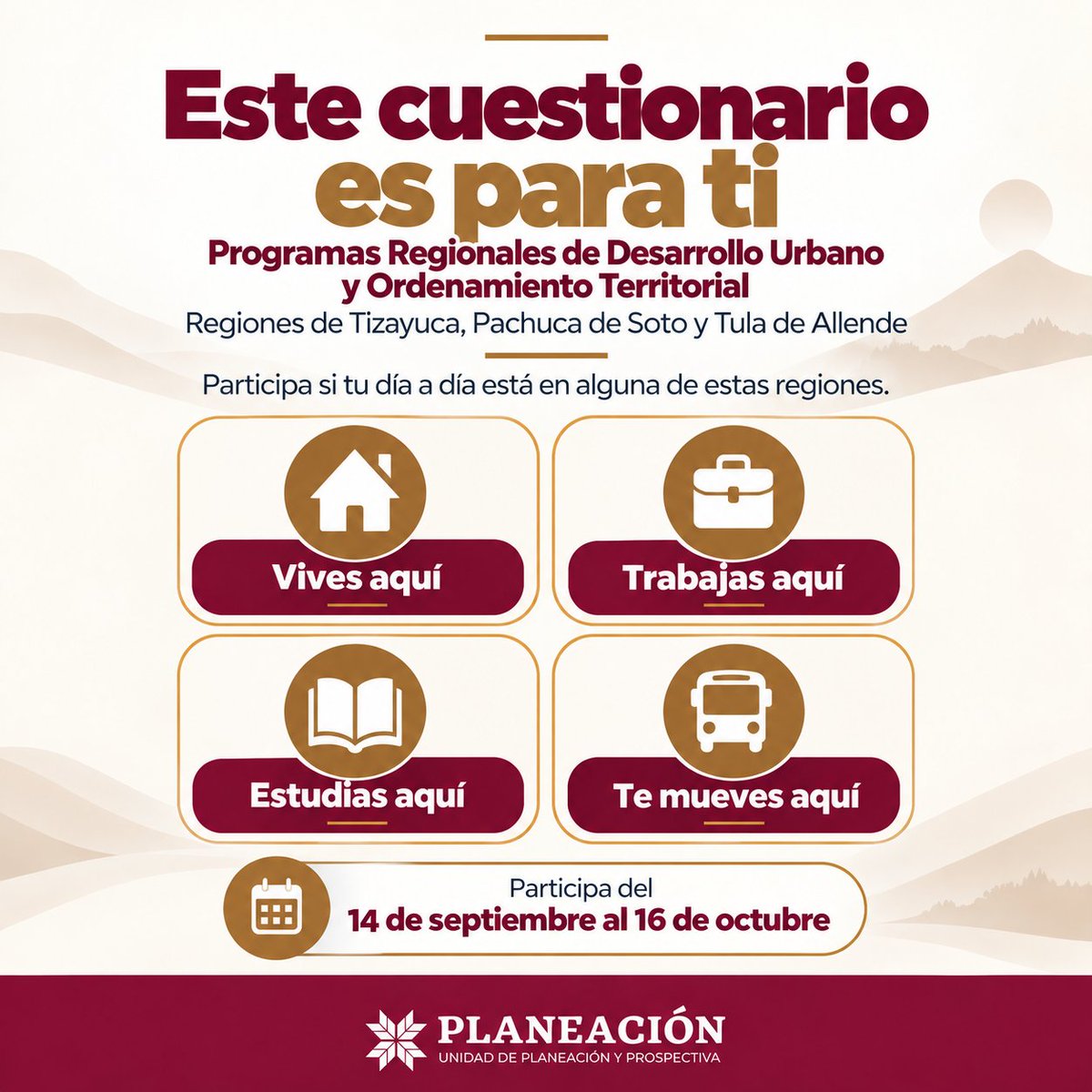 1ameth1's tweet photo. 📝   Sigue abierta la convocatoria para participar en los Programas Regionales de   Desarrollo Urbano y Ordenamiento Territorial de las regiones de #Tizayuca,   #Pachuca y #Tula.    🔗Participa https://t.co/oL6yvhq2j0   #ProgramasDesarrolloUrbano #Advertise https://t.co/CKaAXEHKlx