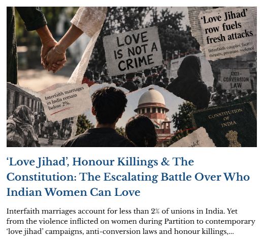 Article14live's tweet photo. A #Dalit family massacred over an inter-caste marriage. A father kills son over a #Muslim woman. A doctor’s father rejects his son for marrying a Muslim woman
@harsh_mander returns to these stories—and the Partition trauma “burned into my soul”.
https://t.co/PV7oi10t2q https://t.co/k0yMtKR2Na