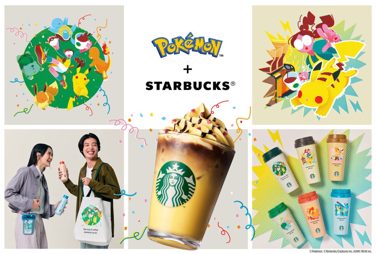 Kinpakuya_shop's tweet photo. ⚡️本日発表！

ポケモン×スターバックス
9/30スタート☕️

「ピカチュウ ハニークリーム ラテ」に加え、描き下ろしアートのコラボグッズが全41アイテム登場

ピカチュウ・イーブイ・御三家も✨
ラテ購入で限定ステッカーも🎁

これは何狙う？👀

#ポケモン #スターバックス #ピカチュウ #ポケモングッズ https://t.co/xi5Eh4c41n