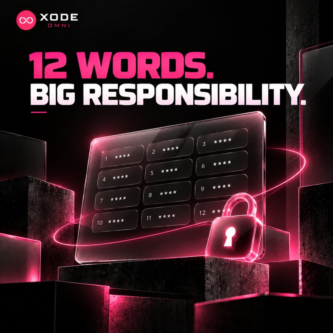 XodeOmni's tweet photo. 12 Words. Big Responsibility. — a closer look at how this fits into XODE Omni. Back up safely.

#XODEOmni #XODE #DePIN #Web3 https://t.co/Wb5fB3N8Ay