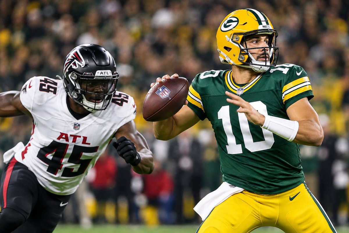 Riyat4dz's tweet photo. 🏈 Falcons vs. Packers on Thursday Night Football delivered big plays and plenty of drama! Catch the latest Week 3 highlights, key plays, touchdowns and game-changing moments. 🔥

👉 Full story: https://t.co/qoYWQ5bYWe

#NFL #TNF #Falcons #Packers #foryou #trend https://t.co/xzgkf4EAYP