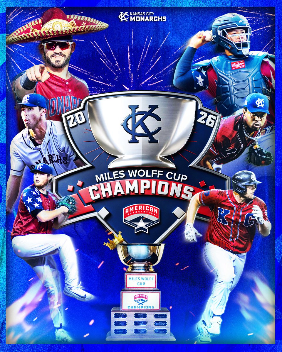 kscitymonarchs's tweet photo. YOUR KANSAS CITY MONARCHS ARE THE 2026 MILES WOLFF CUP CHAMPIONS‼️🏆

#LongLiveTheFun | #LetsGoMonarchs https://t.co/rl9X7RlPjI
