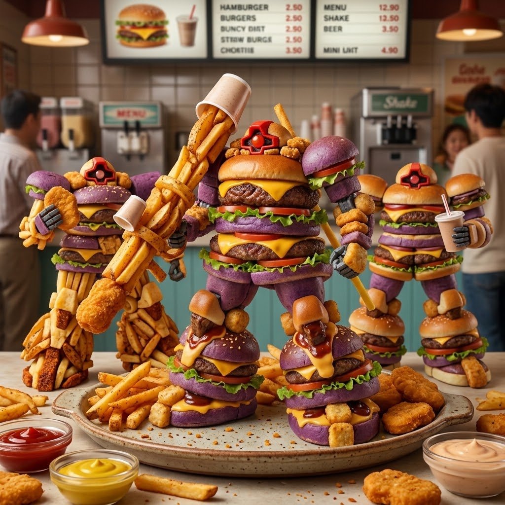 hajime2e's tweet photo. AIが考える「ドムドムバーガー」 https://t.co/LVXuVVRvMF