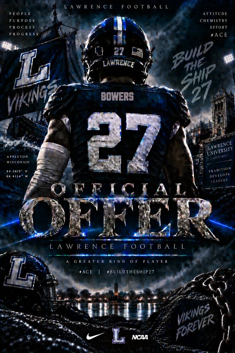 caden5bowers's tweet photo. After a great conversation with @coachhWilliams2, I am blessed to receive an offer from Lawrence University! https://t.co/g5DguAoP7k