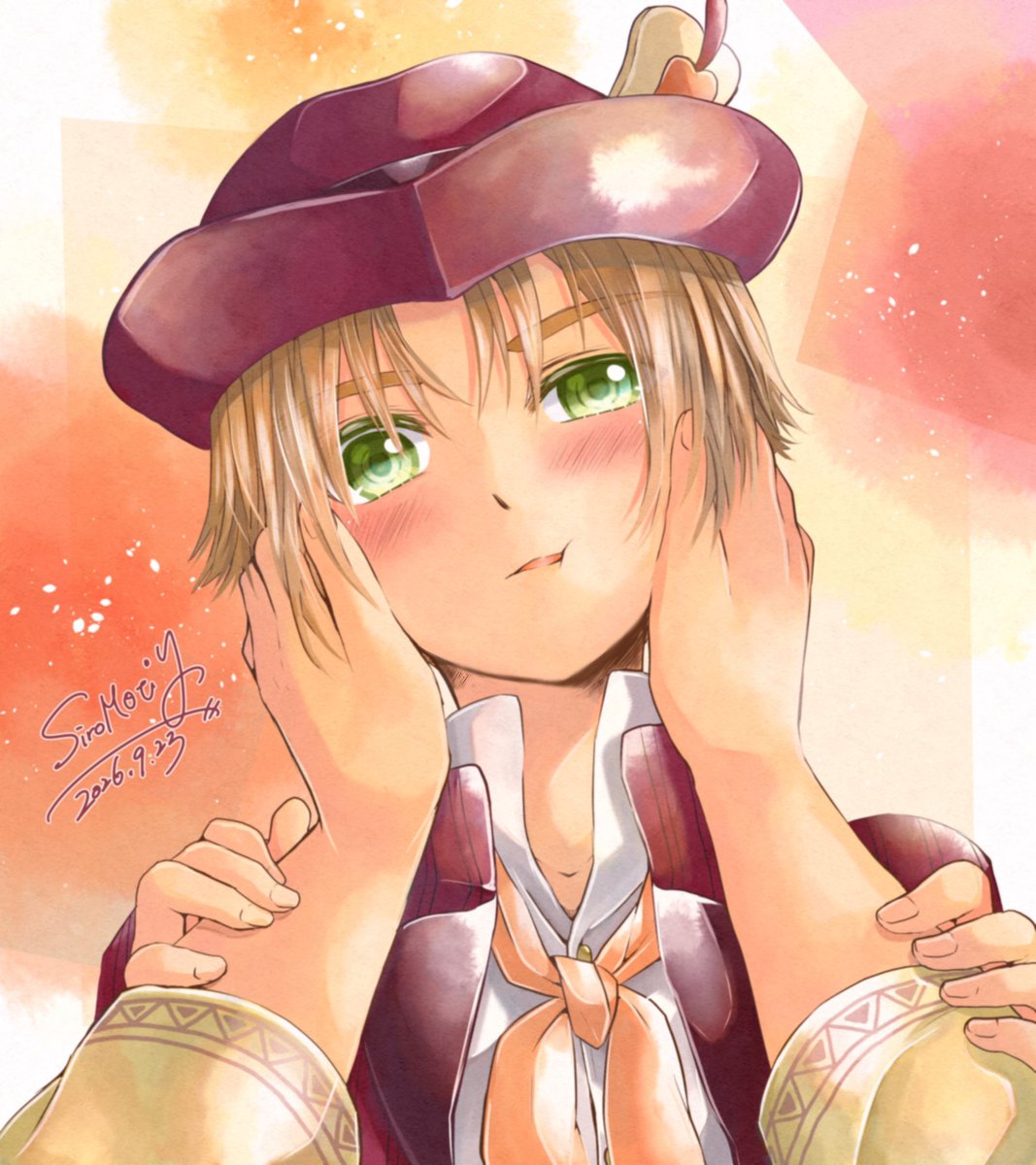 SiroMoti_Y's tweet photo. 【むにむに～】
風バザに引き続き、グラバザでも推しのほっぺがあまりに魅力的に見えるので、いつか描こうと画策してました。
んで、私の中で通常運転な幼なじみと兄貴(笑)
#牧場物語　#グラバザ https://t.co/krg8o1p7Lz