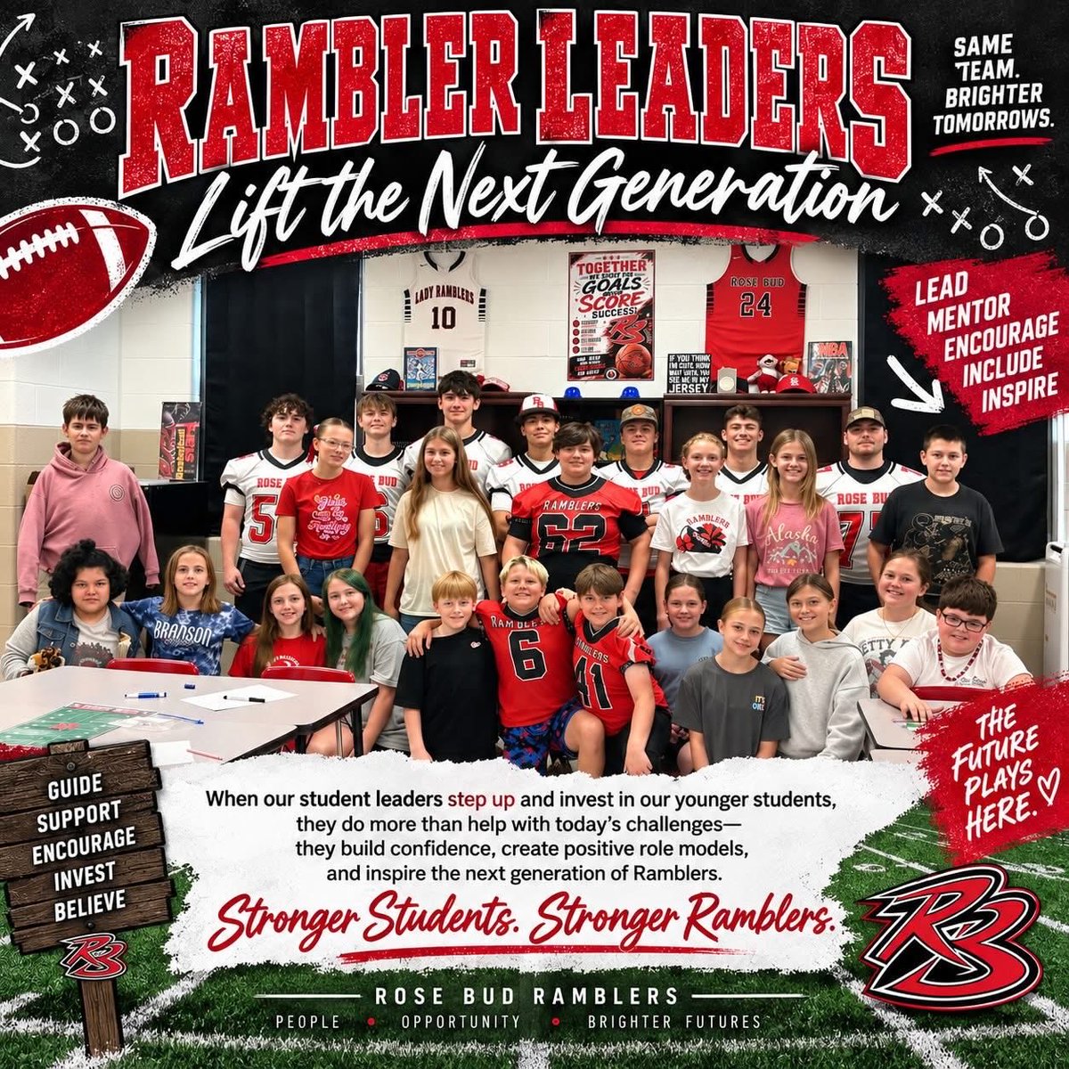 TerriAdams05's tweet photo. Ramblers becoming leaders! Love Rose Bud School and that Rambler pride! @TMobile @RoseBudRamblers #FN5GL #Entry #Rally4RB https://t.co/Ta7nLDCtGy