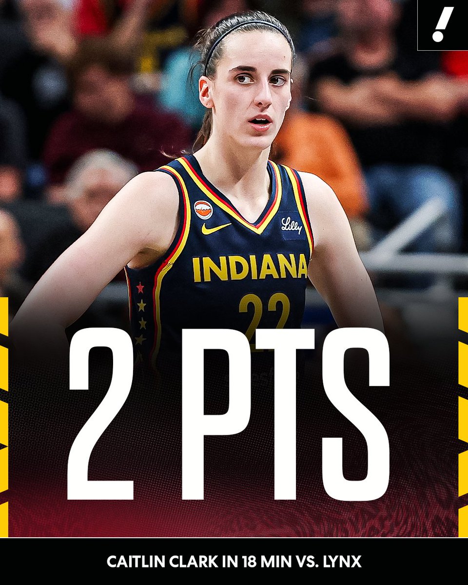 YahooSports's tweet photo. Caitlin Clark scored a career-low two points while shooting 1-of-12 from the field in her regular-season finale vs. the Lynx. https://t.co/75b7PSjDZO