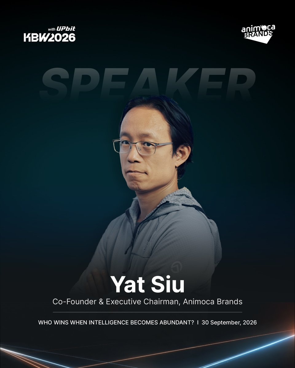 animocabrands's tweet photo. This year, we’re taking #KBW 2026 by storm to discuss the evolution of artificial intelligence.

Join our executive chairman and co-founder @ysiu for @kbwofficial to explore how AI agents will reshape the way we browse and interact online. Learn about the latest developments in the AI and tech space and explore what we’ve been building with @hellominds_.

See you soon 👋