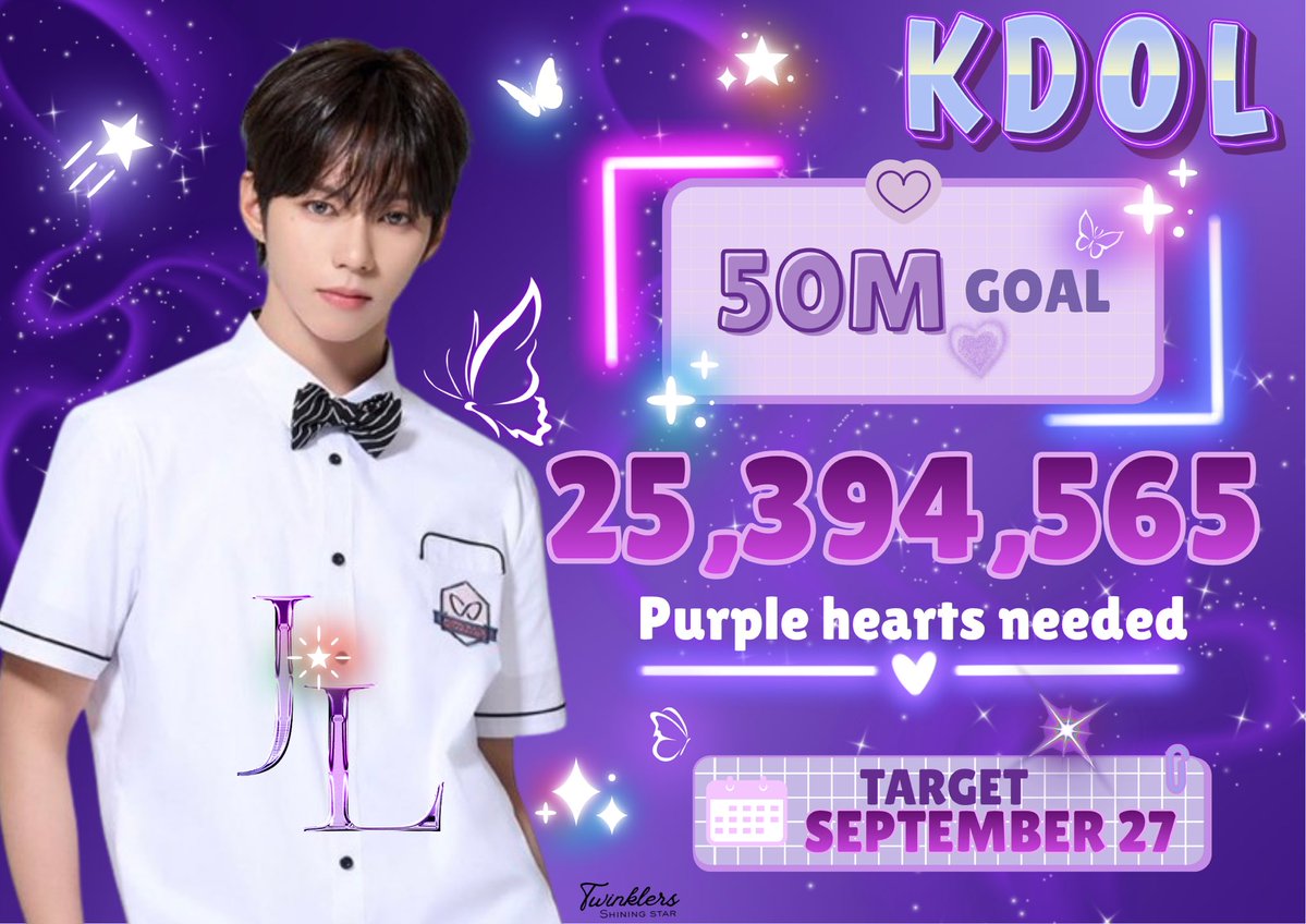 twinklers_vt's tweet photo. 💜 𝗞𝗗𝗢𝗟 𝟱𝟬𝗠 𝗚𝗢𝗔𝗟 𝗨𝗣𝗗𝗔𝗧𝗘! 💜

We still need 𝟮𝟱,𝟯𝟵𝟰,𝟱𝟲𝟱 𝗣𝘂𝗿𝗽𝗹𝗲 𝗛𝗲𝗮𝗿𝘁𝘀 to complete our 50M goal for JL! 

We’re aiming to reach it by 𝗦𝘂𝗻𝗱𝗮𝘆, 𝗦𝗲𝗽𝘁𝗲𝗺𝗯𝗲𝗿 𝟮𝟳, so let’s make these remaining days count! 🫶🏻

🟣 𝗬𝗼𝘂 𝗰𝗮𝗻 𝗻𝗼𝘄 𝘀𝘁𝗮𝗿𝘁 𝗱𝗿𝗼𝗽𝗽𝗶𝗻𝗴 𝘆𝗼𝘂𝗿 𝗣𝘂𝗿𝗽𝗹𝗲 𝗛𝗲𝗮𝗿𝘁𝘀!

As you drop, please share your VC with us so we can keep track of everyone who’s still grinding with us. This will also help us see our progress and know how much more we need to push. 💜

No matter how much you’re able to contribute, every Purple Heart brings us closer to 50M. Let’s keep collecting, dropping, and supporting JL together! 💖

We’re in the final stretch—𝗹𝗲𝘁’𝘀 𝗳𝗶𝗻𝗶𝘀𝗵 𝘁𝗵𝗶𝘀 𝘁𝗼𝗴𝗲𝘁𝗵𝗲𝗿! 🫶🏻

#제이엘 #아홉_제이엘
#AHOF_JL #ジェイエル
#PurpleHeartsForJL
@AHOF_official