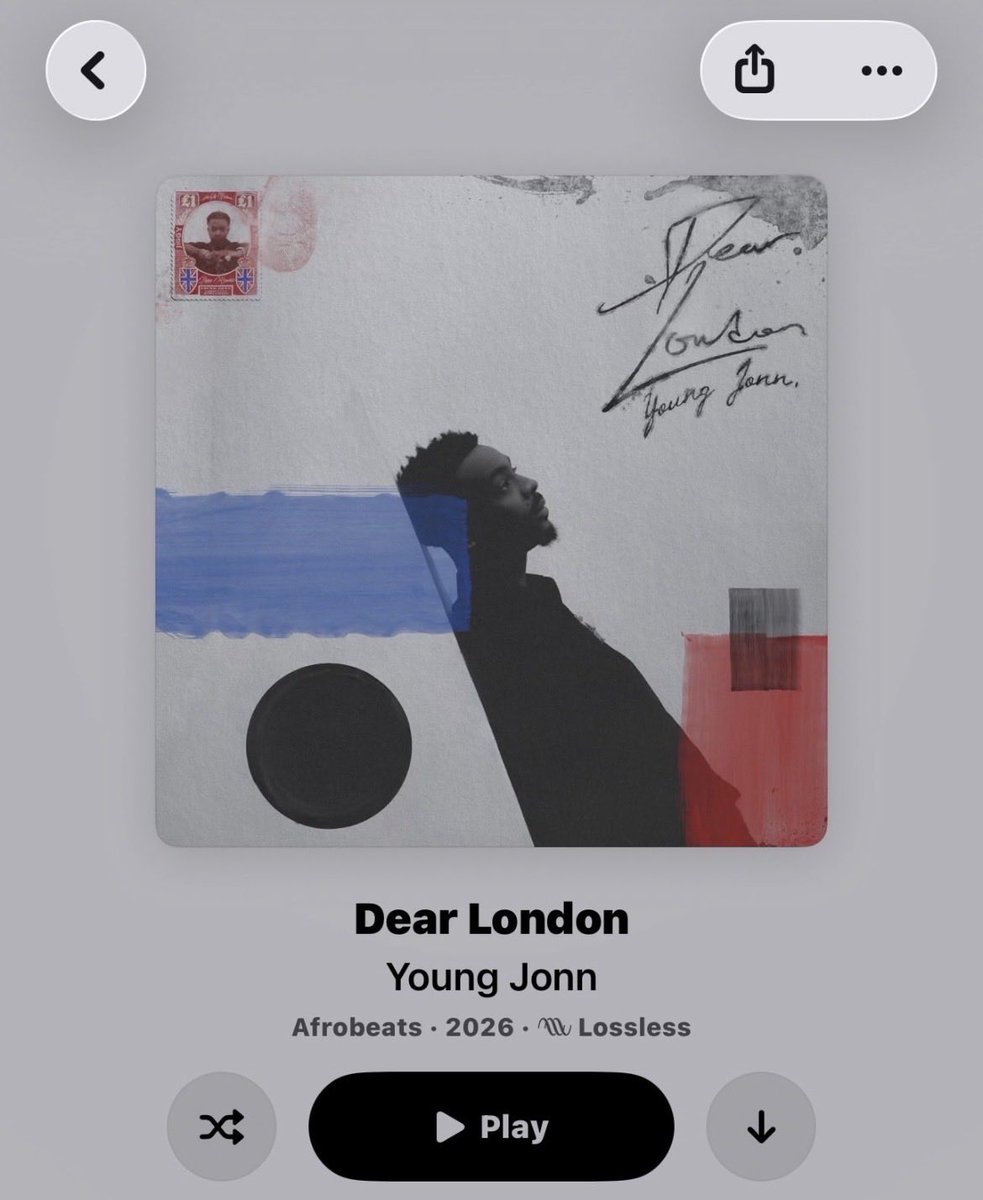 JoeyAkan's tweet photo. Congratulations Young Jonn on the release of your new project

— "DEAR LONDON" 

OUT NOW.🔥🔥🔥 https://t.co/qKYX1QQQqB