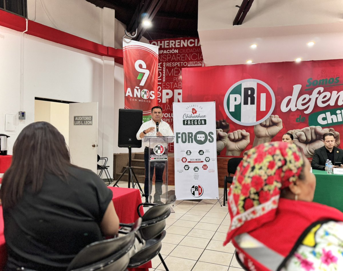 ChihuahuaPRI's tweet photo. En el PRI Municipal de Chihuahua realizamos el Foro Chihuahua Fregón, un espacio para escuchar a nuestra estructura, compartir ideas y construir propuestas.

Con diálogo, unidad y participación, fortalecemos al PRI y seguimos trabajando❤️

#ChihuahuaFregón https://t.co/gX0Wcj3BUW